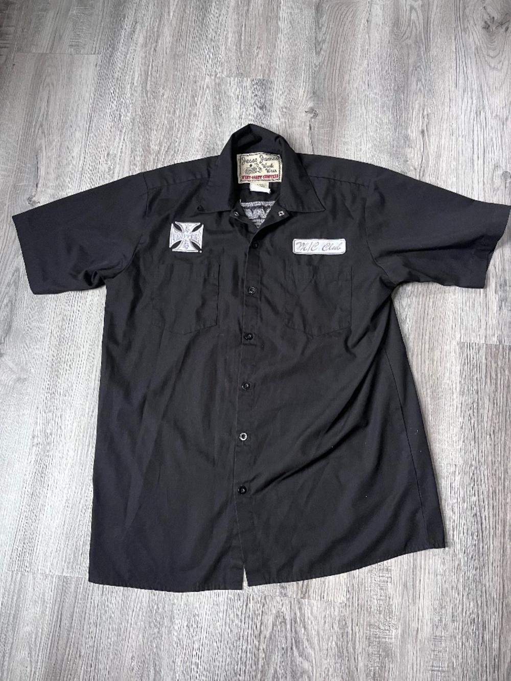 Vintage West Coast Choppers Shirt Jesse James Work Wear Size Medium